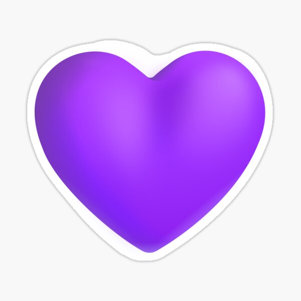 "Purple heart emoji large" Sticker for Sale by abroadDesigns Redbubble