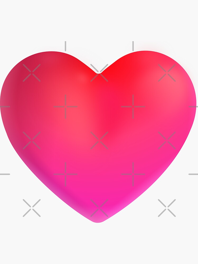 "Red heart emoji big" Sticker for Sale by abroadDesigns Redbubble