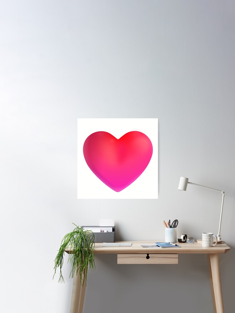 Neon Pink Heart Poster