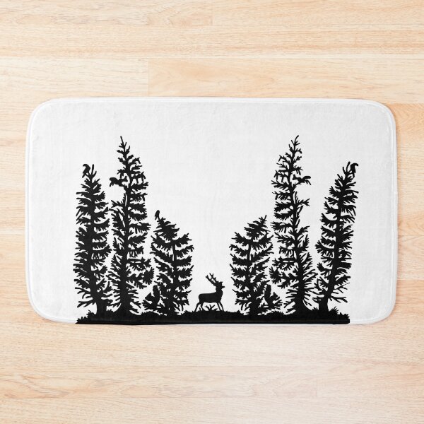 Item preview,  Fairytale Germany deer forest birds paper cut silhouette black designed and sold by G-M-Designs.