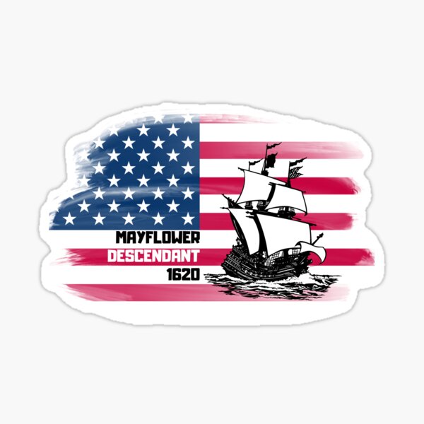 Item preview, Mayflower Descendant American Flag designed and sold by nquestiaa.