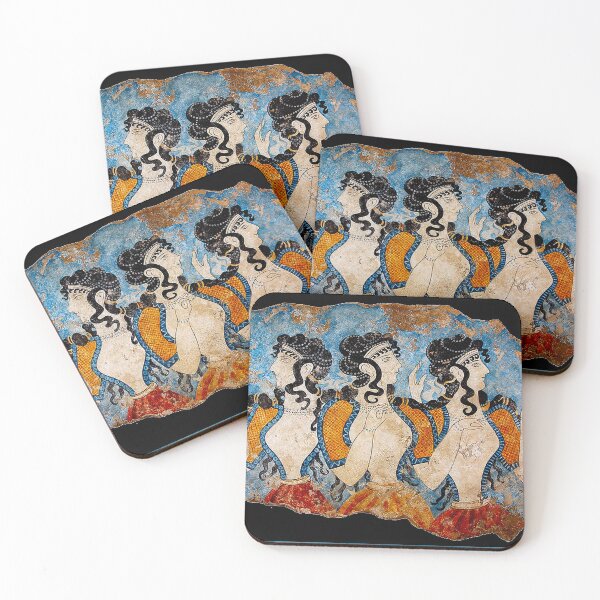 Item preview, GREEK : Ancient Greece Ladies of the Court Fresco Frieze Print designed and sold by posterbobs.