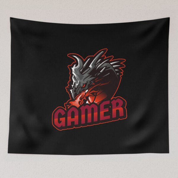 Item preview, Gamer with Dragon Spitting Fire designed and sold by PRIVARSHU.