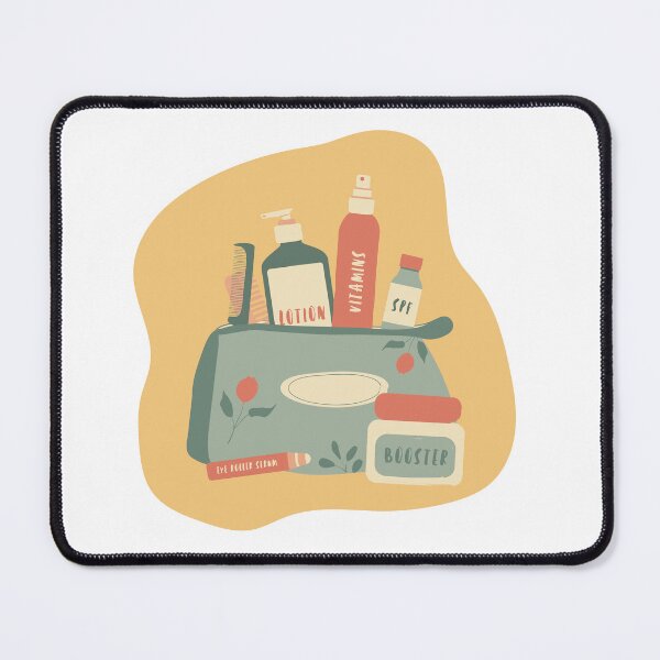 Item preview, Take care of yourself: hand-drawn cosmetic bag designed and sold by LerieArtStudio.