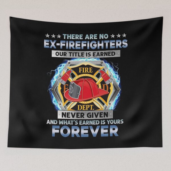 Item preview, There are no ex firefighters our title is earned fireman funny vintage  designed and sold by beckadamr.