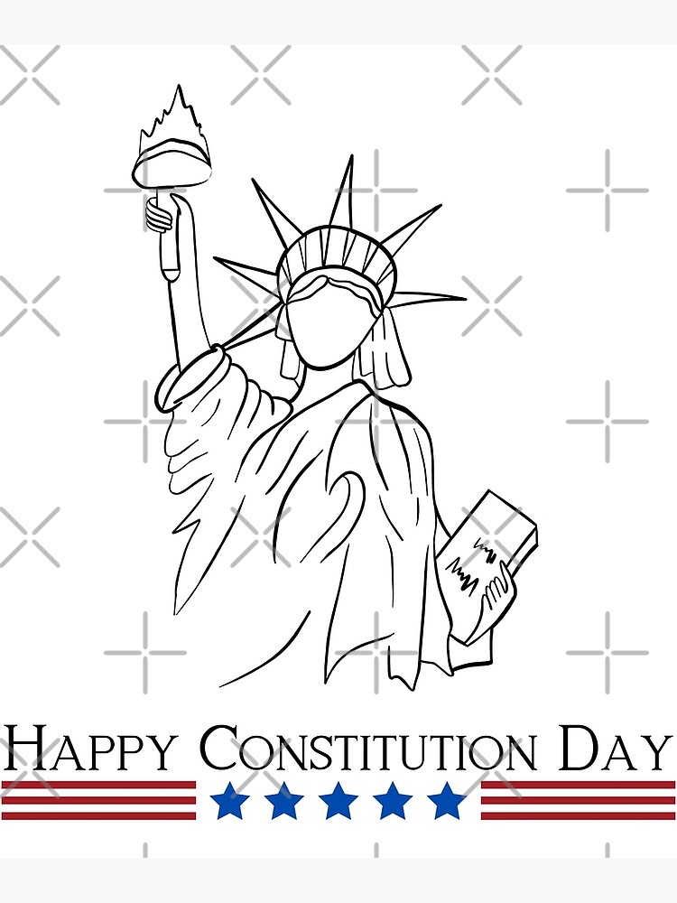 Cute Uncle Sam cartoon - Constitution Day Vector Illustration Stock Vector  | Adobe Stock