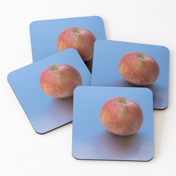 Item preview, Red apple and reflection of the blue sky on stainless steel 2 designed and sold by Adriana Mueller.