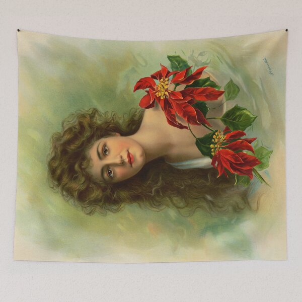 Item preview,  Girl with poinsettia restored designed and sold by aapshop.