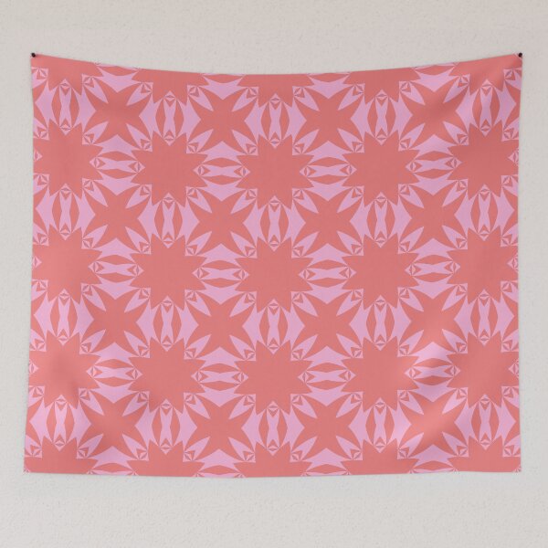 Item preview, Festive octagon pattern pink designed and sold by aapshop.