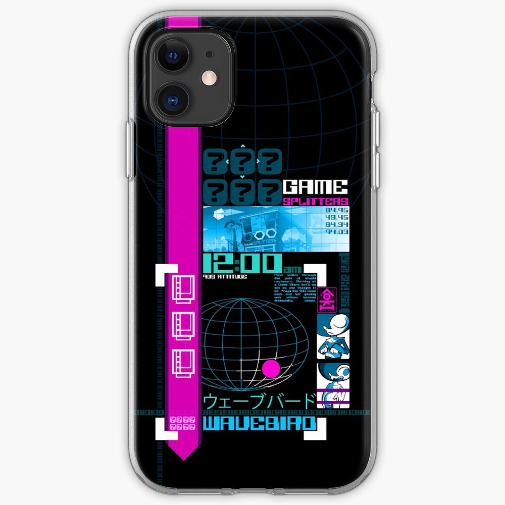 "Wavebird Y2K Black Neon" iPhone Case & Cover by RebelTaxi Redbubble