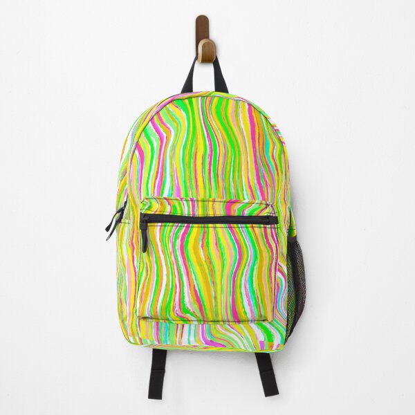 Item preview, Neon Yellow, Pink and Green Multicolored Vertical Stripes Modern Liquid Swirl Abstract Pattern Design designed and sold by theprintedclub.