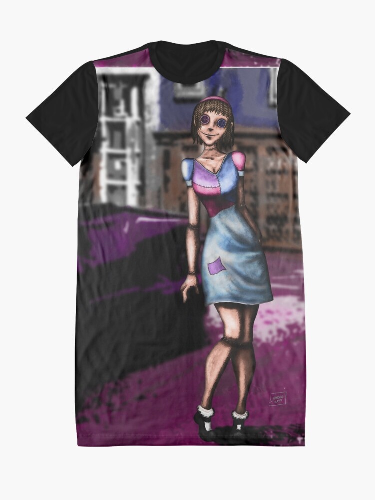 Alternate view of Deranged Doll Graphic T-Shirt Dress