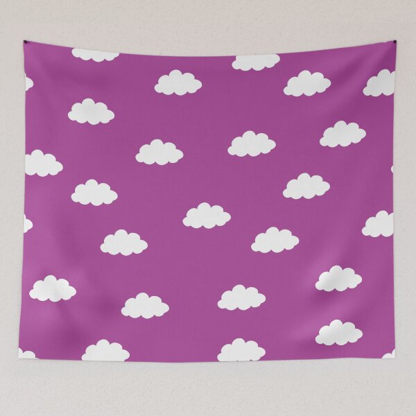 Item preview, White clouds in purple pink background designed and sold by bigmoments.