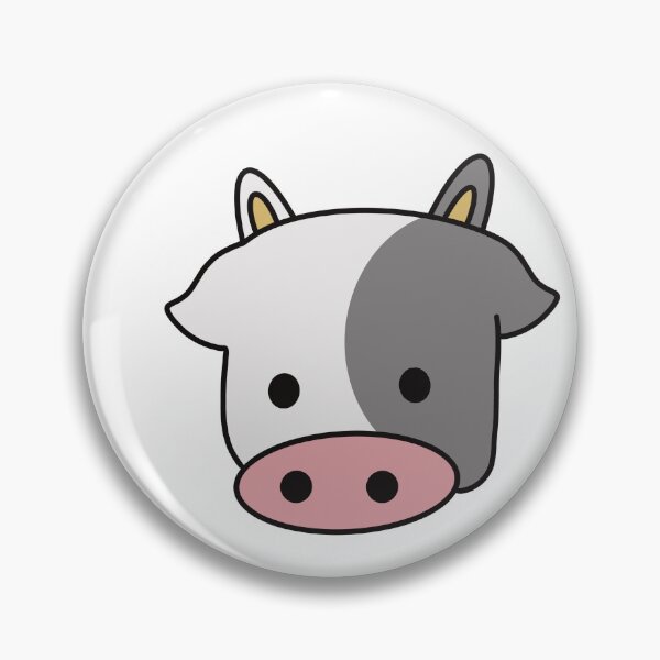 Item preview, Cute White & Grey Cow Face designed and sold by Kauz-Draws.