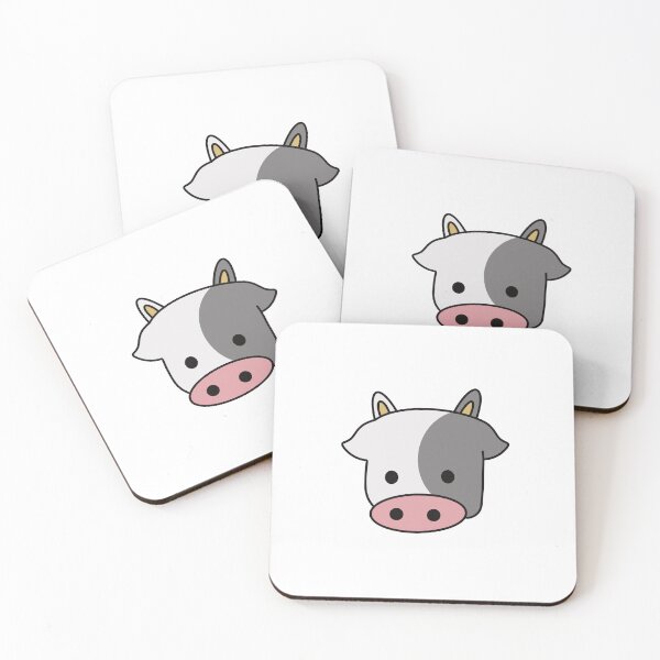 Item preview, Cute White & Grey Cow Face designed and sold by Kauz-Draws.
