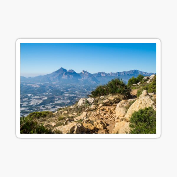 Blue mountain landscape with Puig Campana in Spain Sticker
