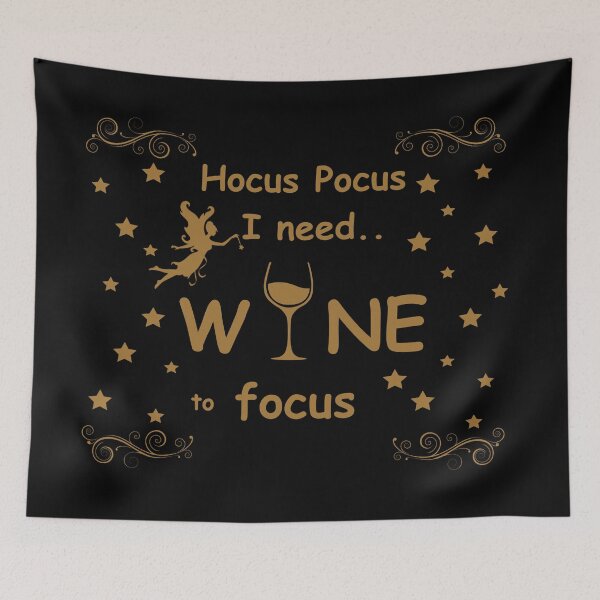 Item preview, Hocus Pocus I need WINE to focus flying fairy, Halloween Party T-Shirt, Wine lovers T Shirt,  Wine lovers Halloween T-Shirt, Halloween Party Gift, Wine fairy designed and sold by SassyFavorites.