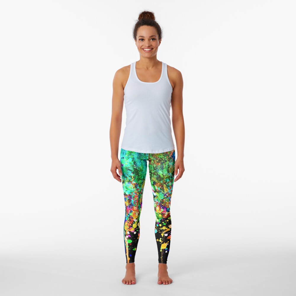 "Grunge Rainbow Paint Drip" Leggings for Sale by SaradaBoru Redbubble
