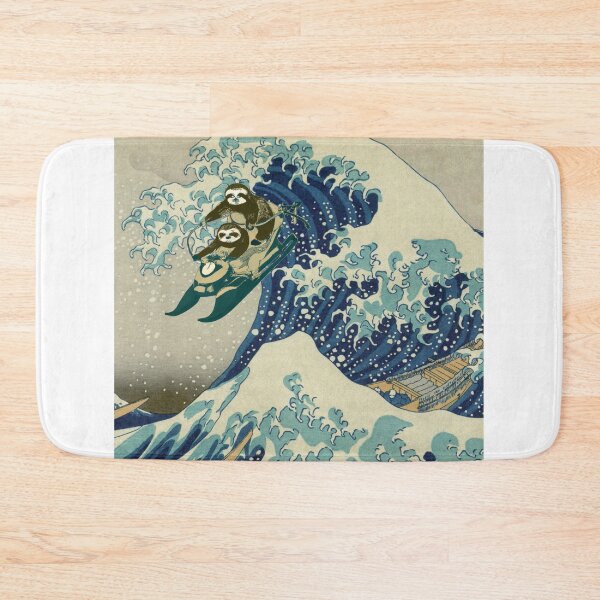 Item preview, Sloths Jetskiing the Great Wave off Kanagawa (Small-Size) designed and sold by Bookwyrm-Bazaar.
