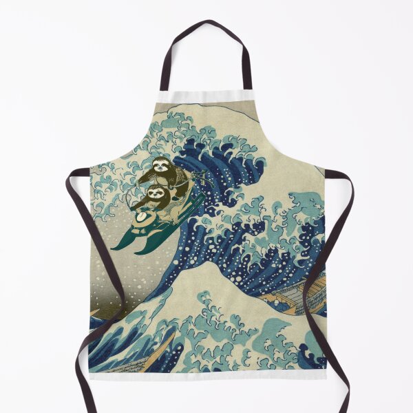 Item preview, Sloths Jetskiing the Great Wave off Kanagawa (Small-Size) designed and sold by Bookwyrm-Bazaar.