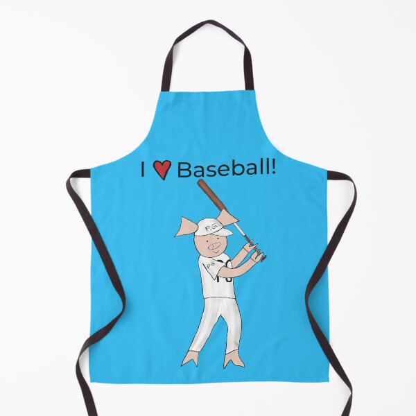 Item preview, I love Baseball! Left-handed Pig baseball player, batter, blue, baseball designed and sold by PiggingJapan.