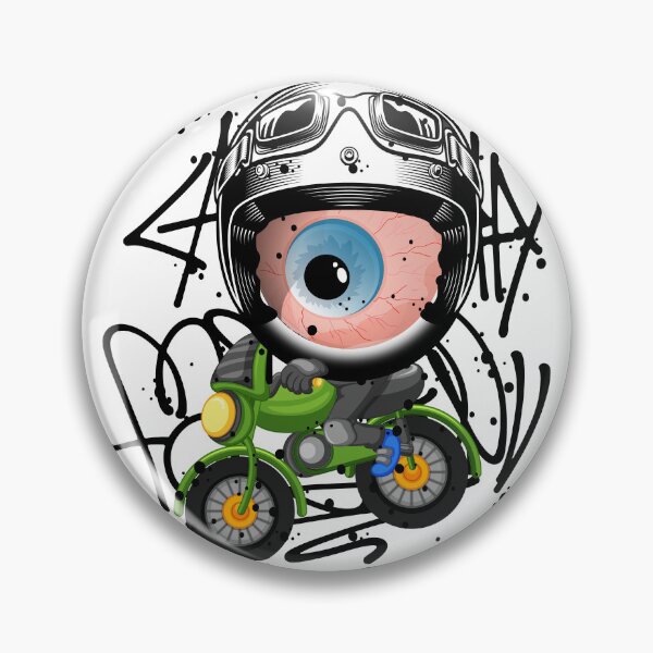 Item preview, Monster Eye Scooter Graffiti Street Art designed and sold by NobuCollections.