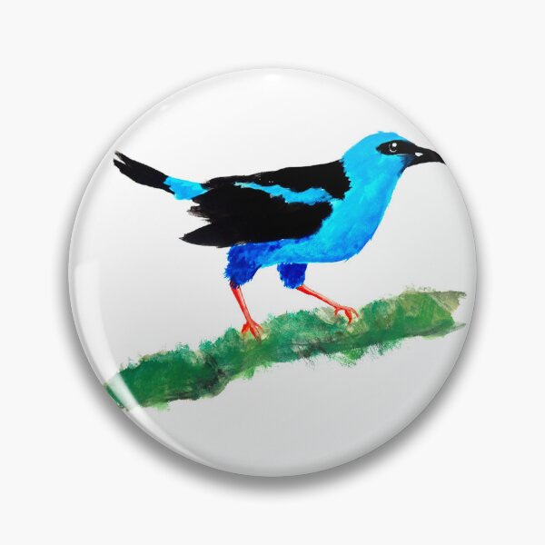 Item preview, Red Legged Honeycreeper on Branch designed and sold by julyperson.