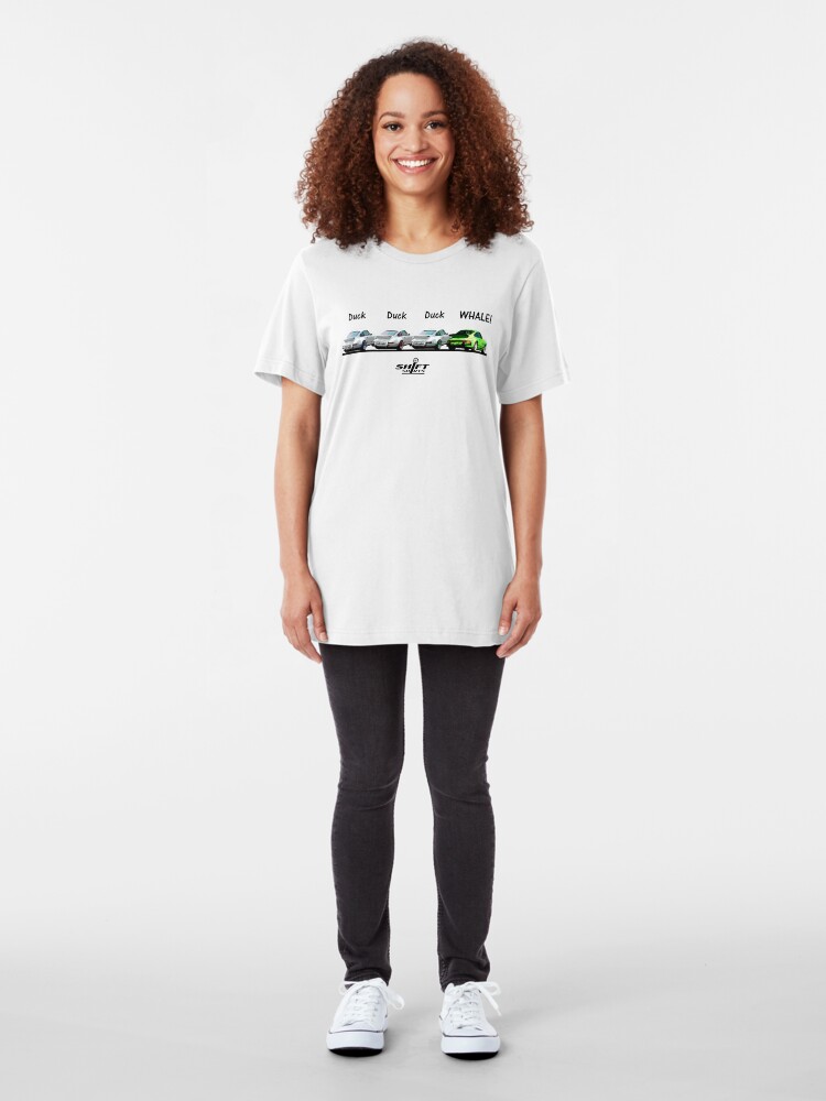 Alternate view of Duck Duck Whale - Porsche 911 Aircooled Inspired Slim Fit T-Shirt