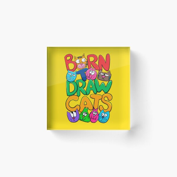 Item preview, Born to draw funny cats designed and sold by ImaginarStore.