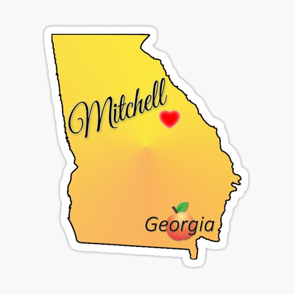 Mitchell Georgia Heart Sticker