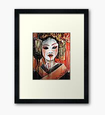 Geisha im Herbst Regen: Die unschuldige Konkubine Gerahmter Kunstdruck