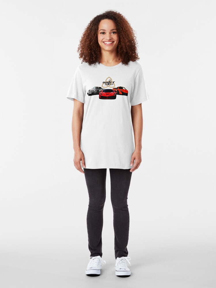 Alternate view of The Trinity - McLaren P1 LaFerrari Porsche 918 Inspired Slim Fit T-Shirt