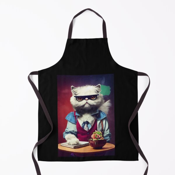 Item preview, anthropomorphic persian cat portrait - persian cat in a bistro designed and sold by Catator.