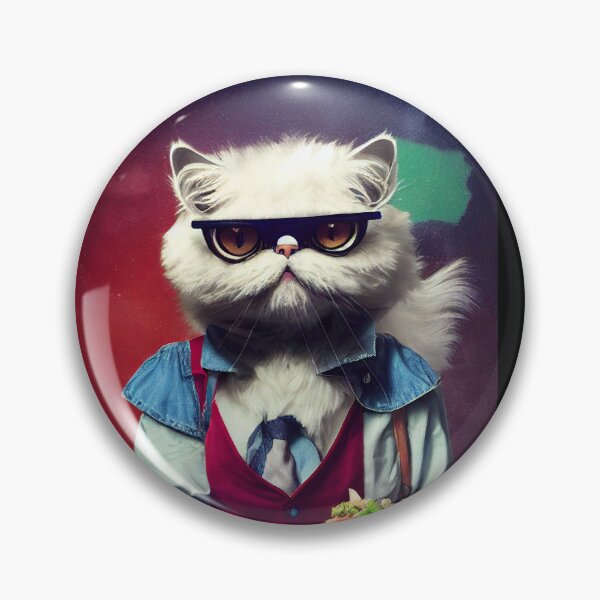 Item preview, anthropomorphic persian cat portrait - persian cat in a bistro designed and sold by Catator.