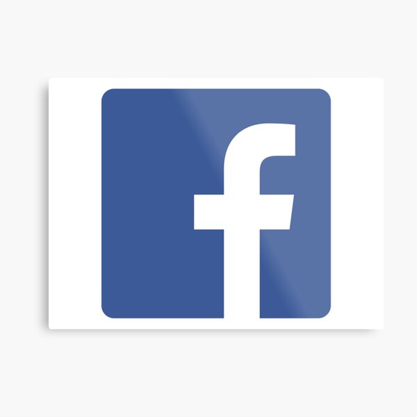Facebook Logo Icon Metal Print By Alkoal Redbubble