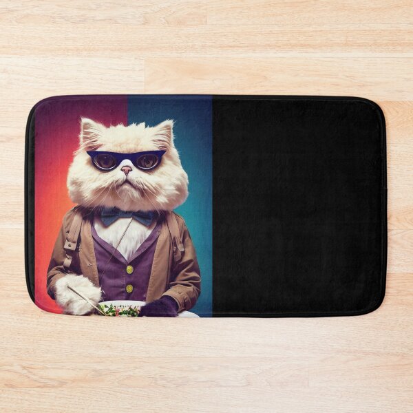 Item preview, anthropomorphic persian cat portrait - persian cat in a bistro 2 designed and sold by Catator.