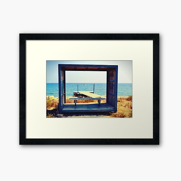 A Boat Passes By Framed Art Print
