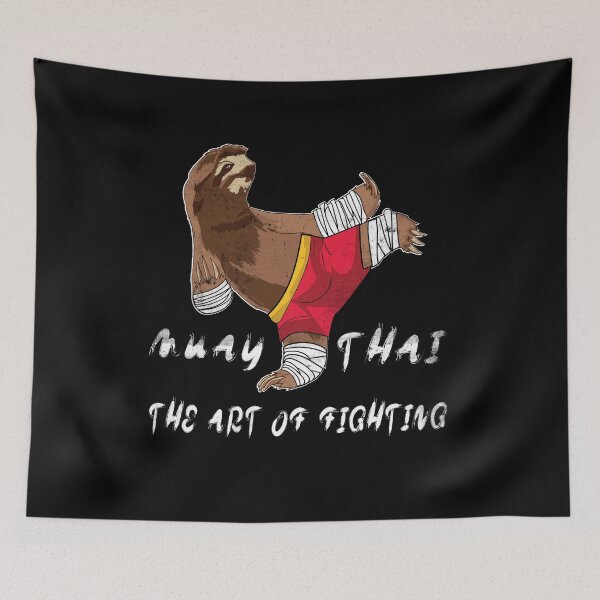 Item preview, Muay Thai Boxing Gift Thailand Sloth Thai Boxer designed and sold by Lenny Stahl.