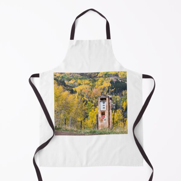 Item preview, 1900 Vintage Gas Pump Against the Mountains With Fall Color designed and sold by vagabondgal.