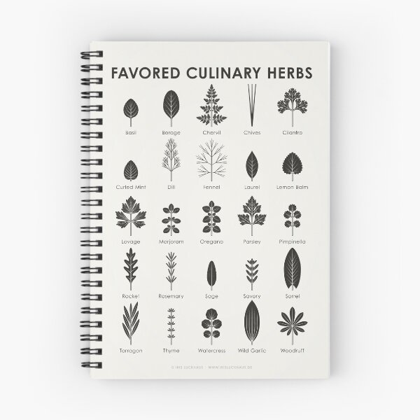Item preview, Culinary Kitchen Herbs Identification ID Chart (English) designed and sold by Iris Luckhaus.