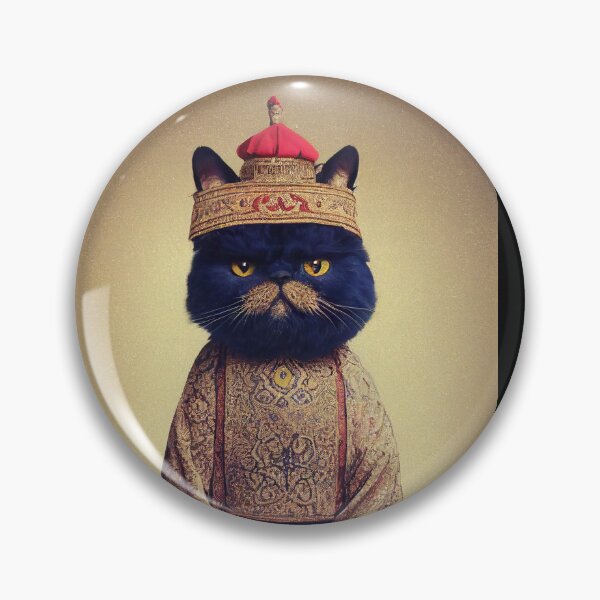 Item preview, anthropomorphic persian cat portrait - persian cat in traditional clothing designed and sold by Catator.