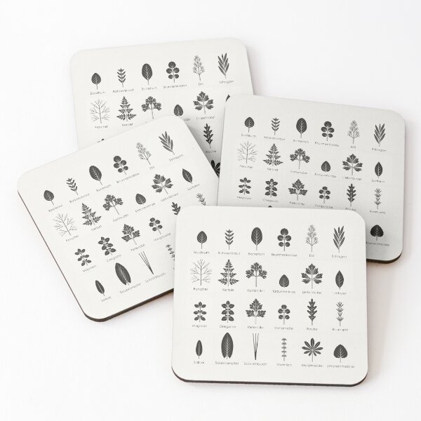 Item preview, Popular kitchen herbs, garden herbs or herbs infographic / chart (German) designed and sold by Iris Luckhaus.