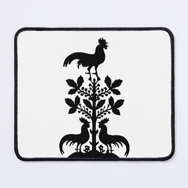 Item preview, Fairytale Germany roosters birds paper cut silhouette black designed and sold by G-M-Designs.