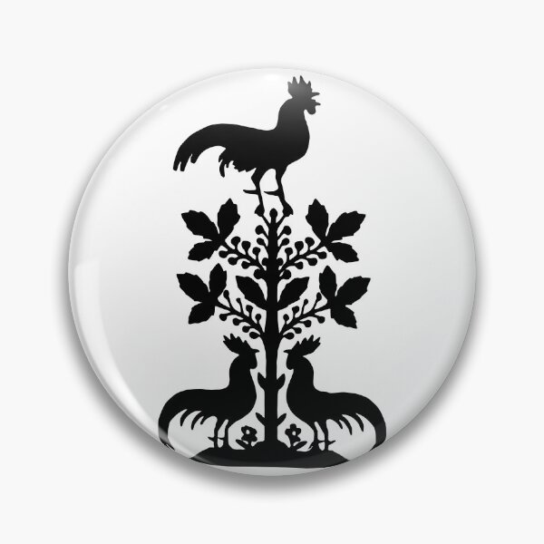 Artikelvorschau, Märchenhaftes Germany Hähne Vögel Scherenschnitt Silhouette schwarz entworfen und verkauft von G-M-Designs.