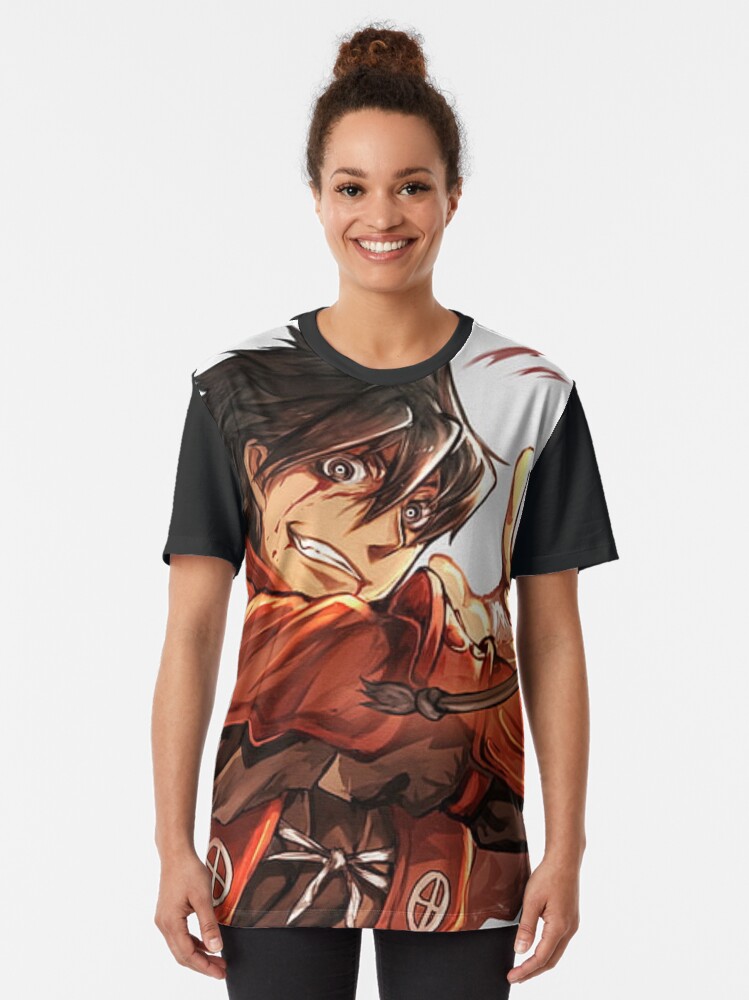 Red Graphic Drifters Design Anime Shirt