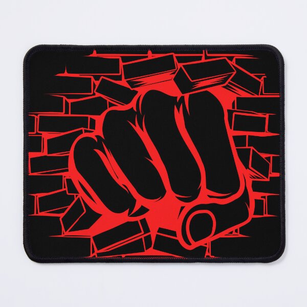 Item preview, Gift for gamer mouse pad Fist and spark resist fist designed and sold by Fumar3065.
