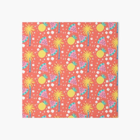 Watermelon and Pineapple Sparkles Pattern Art Board Print