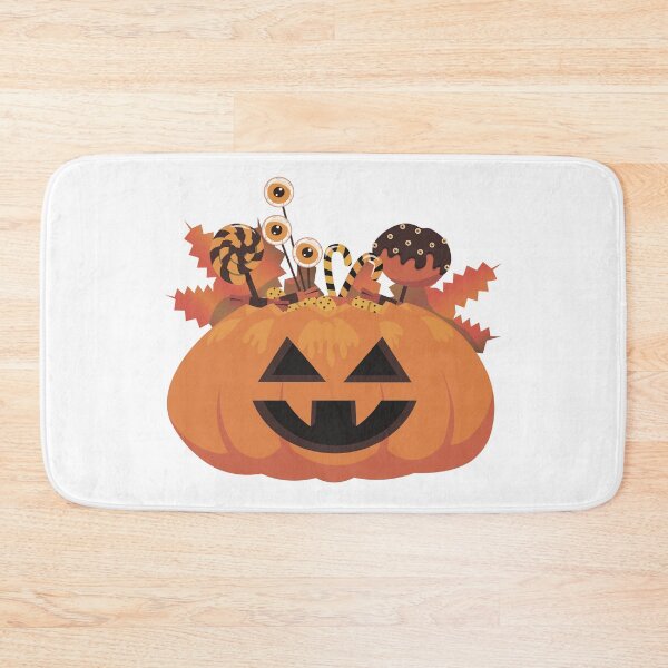 Item preview, Pumpkin basket full of scary Halloween sweets designed and sold by Art-of-Rory.