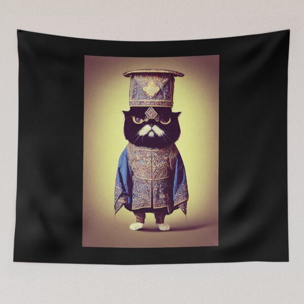 Item preview, anthropomorphic persian cat portrait - persian cat in traditional clothing v2 designed and sold by Catator.