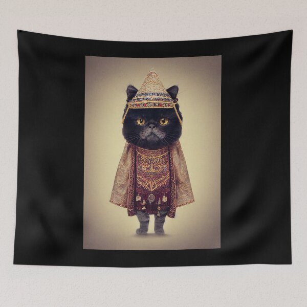 Item preview, anthropomorphic persian cat portrait - persian cat in traditional clothing v3 designed and sold by Catator.